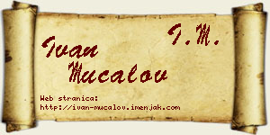 Ivan Mučalov vizit kartica
